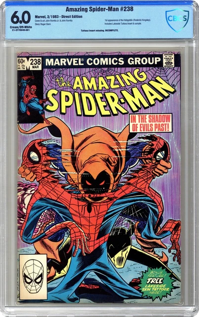 Amazing Spider-Man #238B Tattooz Not Included CBCS 6.0 1983 21-2F7D94D-001