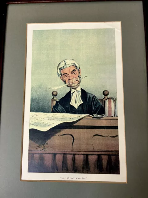 Vintage Vanity Fair Legal Print Chromolithograph By Spy Framed Without Glass