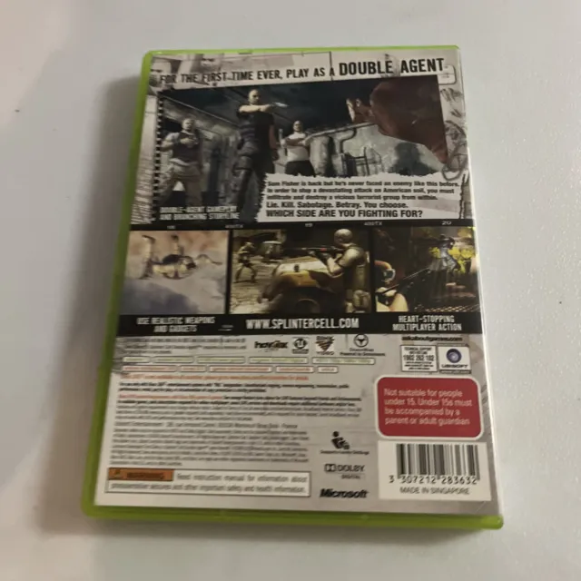 Tom Clancy's Splinter Cell: Double Agent Xbox 360+ Manual Cleaned Tested 🇦🇺 2
