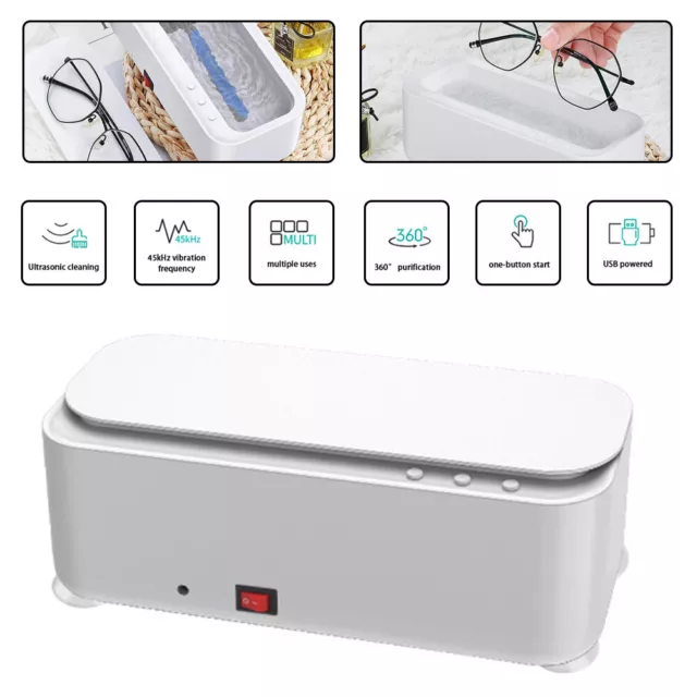 Portable Ultrasonic Cleaner Watch Jewellery Eyeglasses Glasses Cleaning Machine