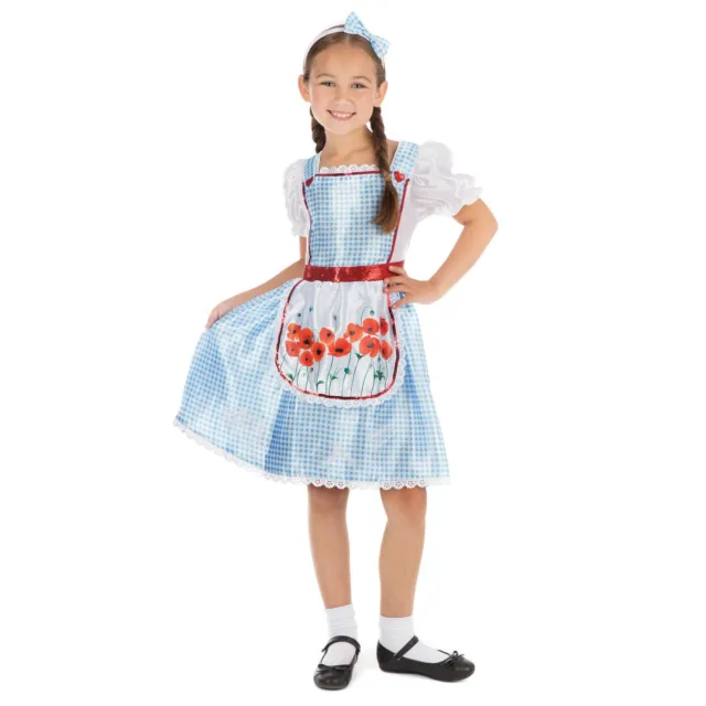 Kids Dorothy Costume Fairy Tale Girls Book Week Day Fancy Dress Child Outfit