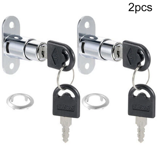 Serrure Piston Poussoir Pour Armoire 2 ensembles Cylindre Alliage Zinc Clé