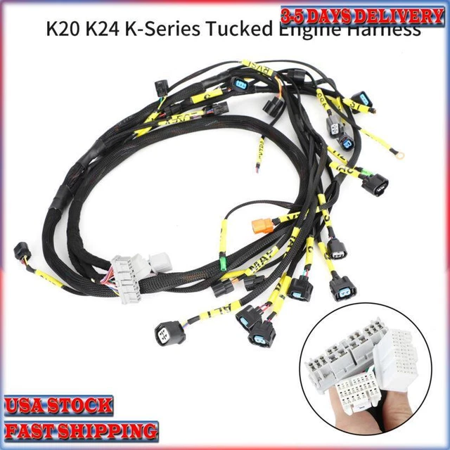 K20 K24 K-Series Tucked Engine Harness For Honda Acura K-Swap Integra CRX A3