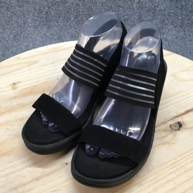Skechers Sandals Womens 9 Cali Rumblers Sci-Fi Black Slingback Wedge SN 38472 3
