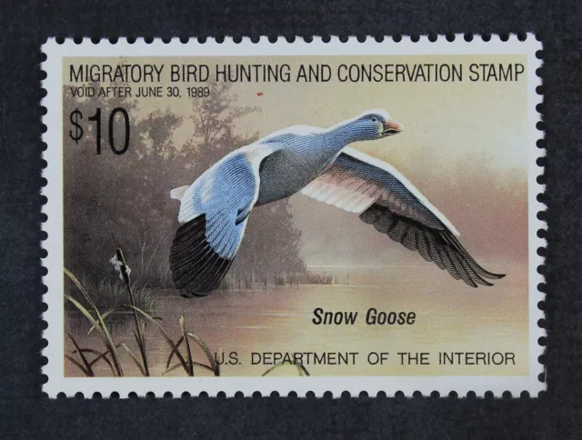 CKStamps : US Stamps Scott #RW55 $10 Duck Mint NH OG 1988 $17.5