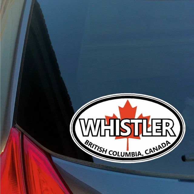 Whistler oval sticker decal car truck window ski snowboard board Canada olympics