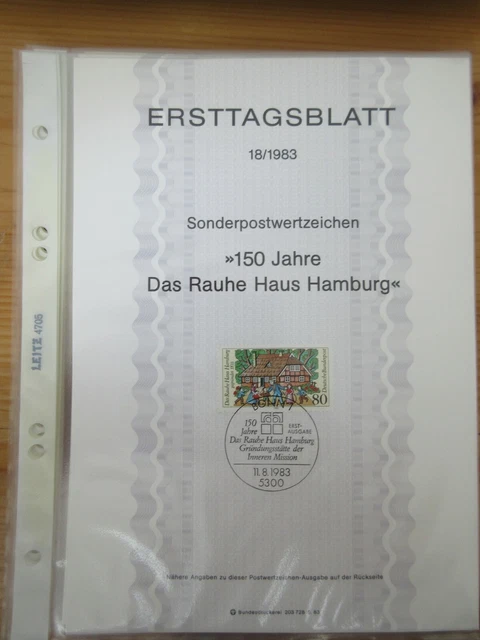 #841   ETB 18 1983  150 Jahre das Rauhe Haus Hamburg  DNK Nr. 1186