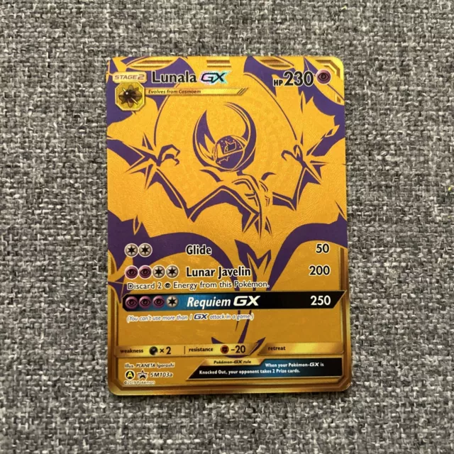 Pokemon Lunala GX Promo Gold Hidden Fates SM103a DIGITAL CARD
