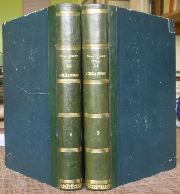 Edgar Quinet La Creation 1870 Eo 2 Vol. Relies Philosophie Darwinisme Humanite