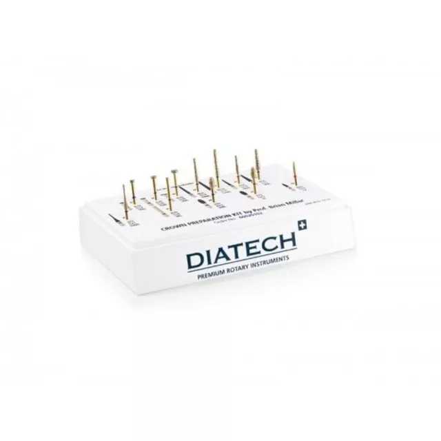 COLTENE Diatech Or Diamant Fraises Couronne Préparation Doré Kit 3