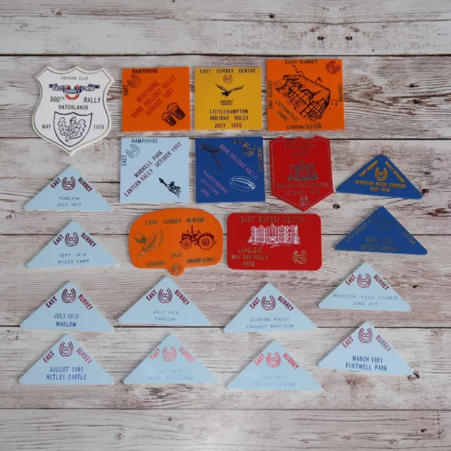 Caravan Club Rally Plaques Badges Bundle x 21        1977-1983