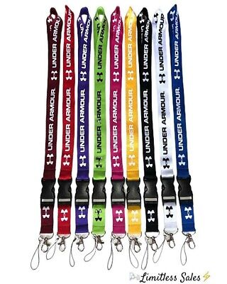 Under Armour Lanyard Strap Badge ID Holder Detachable Keychain FREE SHIPPING NEW