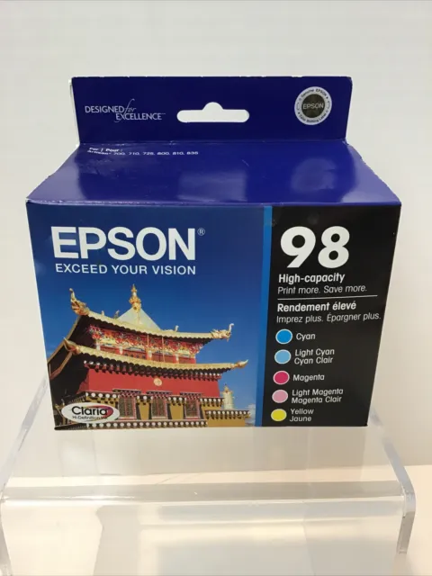 EPSON 98 Ink Cartridge 5-Pack (Cyan Magenta Yellow+) T098120-BCS Exp. 2012