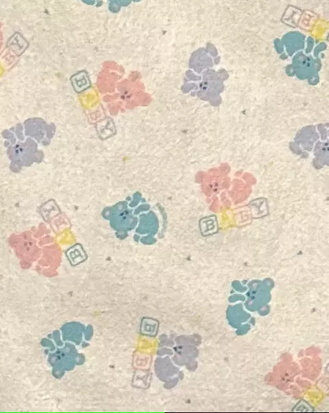 Cuddle Time Vintage Teddy Bear Pastel Blanket Style # 311217 **HOW CUTE!?**