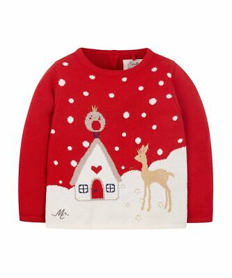 MOTHERCARE Baby Christmas Jumper Girls Boys Xmas Festive Winter Knitted Sweater