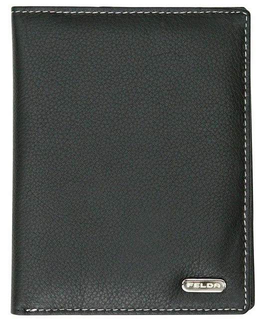 Rfid Leather Passport Cover Holder Travel Wallet With Credit Card Organizer (Bla