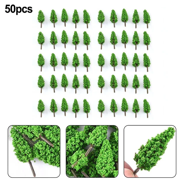 Jouets Diorama, 20 pièces-paquet, modèles d'arbres vert foncé, échelle
