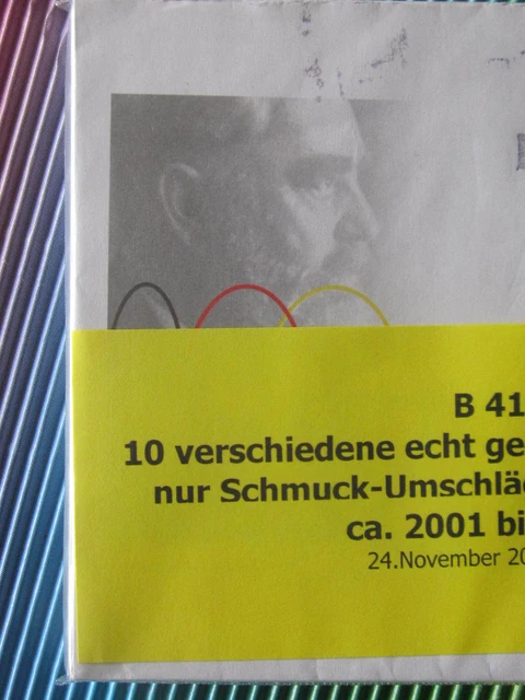 10 versch. Schmuckumschläge als Ganzsachen, echt gelaufen 2001-2006, B41, Bund