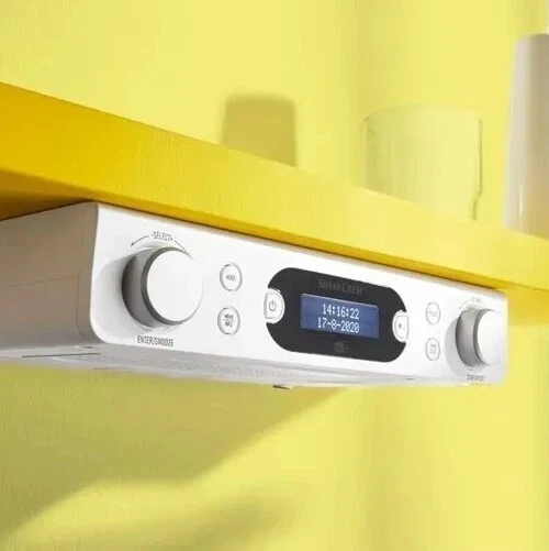 DAB+ DIGITAL RADIO for Kitchen Under with LED Alarm use Bedside