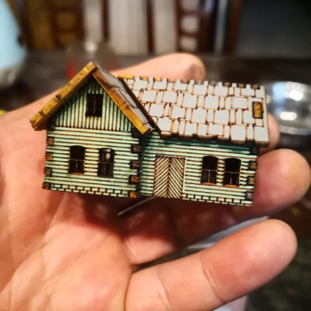 1:150 Scale Dollhouse Miniatures DIY Dolls house Unfinished Tiny House Set Toy