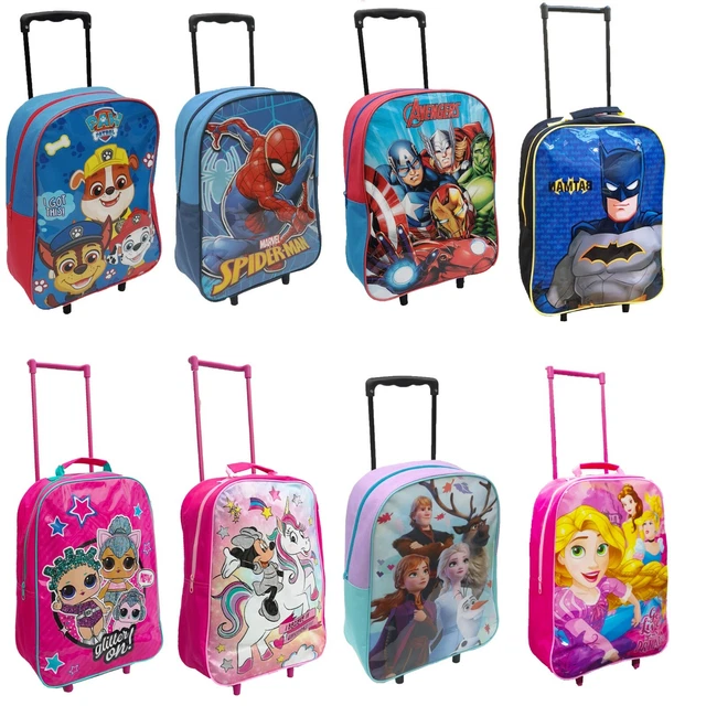 DISNEY KIDS BOYS GIRLS CABIN TROLLEY CASE WHEELED BAG SUITCASE HAND