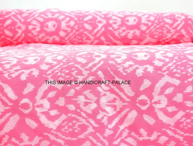 2.3m Rose Ikat Tissu Imprimé Couture Loisirs Créatifs Couture Tissu Coton Indien