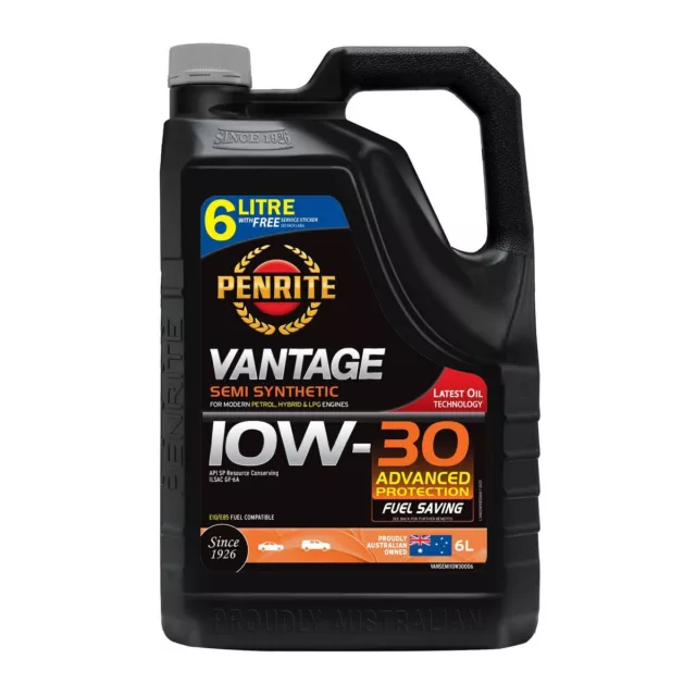 Penrite Vantage Semi Synthetic 10W-30 Engine Oil 6L