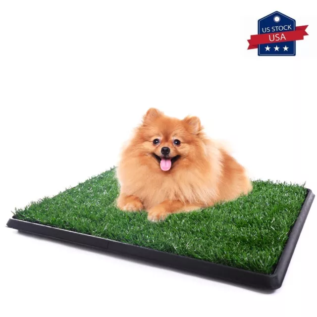 25"x20" Puppy Pet Potty Training Pee Indoor Toilet Dog Grass Pad Mat Turf