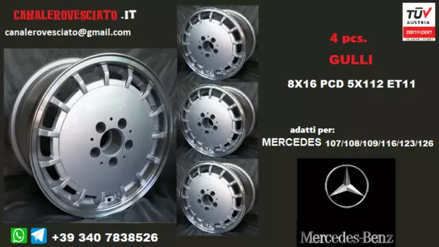 Felgen Gulli 8j 16 Zoll 5x112 Mercedes 107 108 109 116 123 126 Felgen Jantes