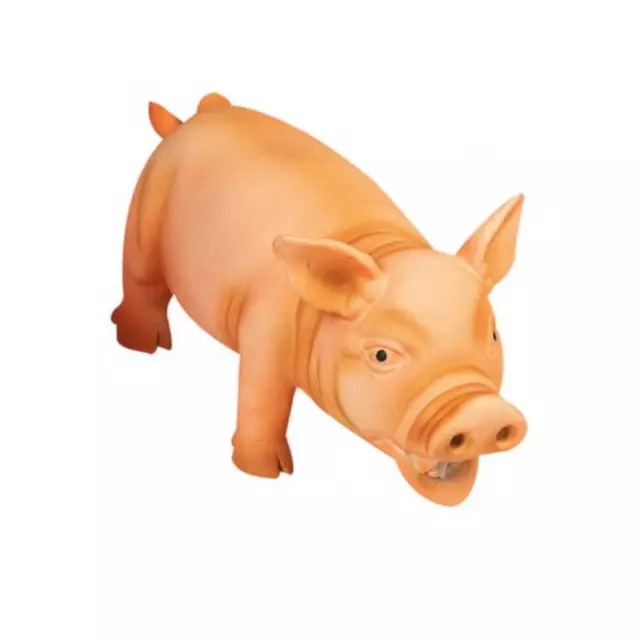 22 cm großes orange LATEX SCHWEIN Peky - Hundespielzeug mit Supersound - 504214