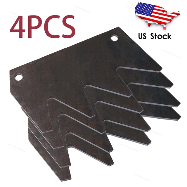 4X Steel Manure Spreader Paddle 4 Notch H-Frame Fits John Deere 450 660 680