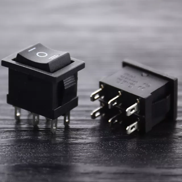 KCD2 Mini Nero 6 PIN On/Off/On Interruttore Rocker Barca Interruttore Rocker Terzo G*/t