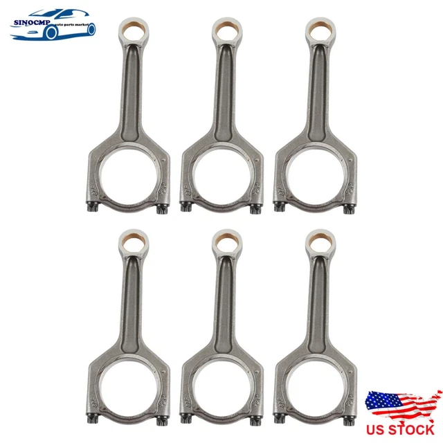 6 Connecting Rod For BMW F30 F10 35i 40i M2 M3 M4 Turbo L6 N55 S55 Engine 3.0L