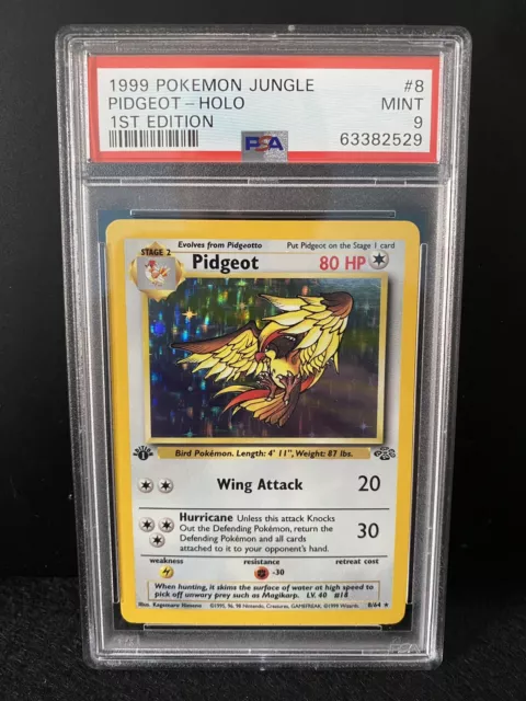 PSA 9 - 1ST Edition - PIDGEOT HOLO JUNGLE - 8/64 Pokemon TCG