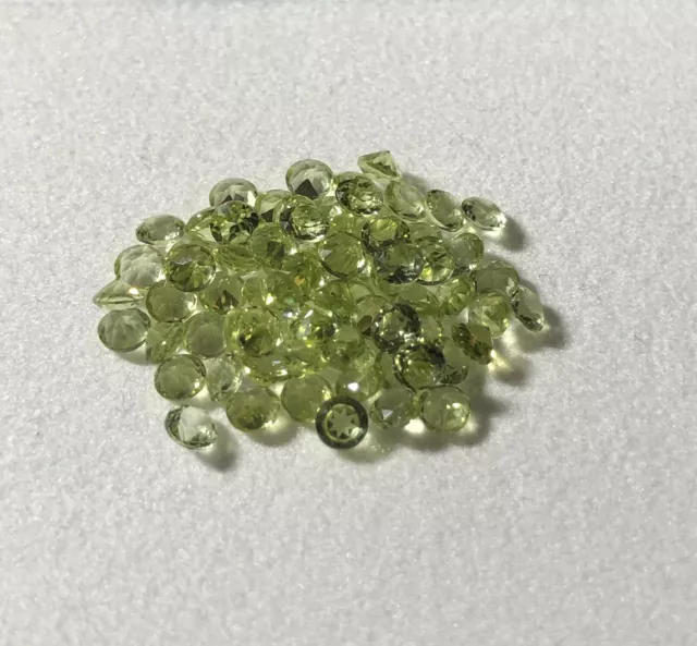 TOP PERIDOT! 20 x Peridot - Rund Facettiert 1,8 mm