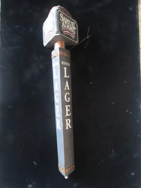 Samuel Adams Boston Lager Brewer Patriot Wood Beer Tap Handle Mancave Decor Blue