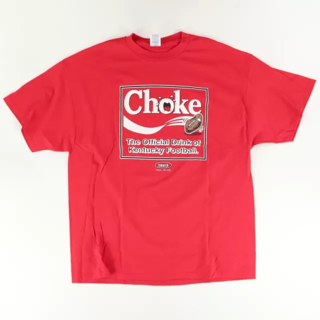 Smack Apparel Louisville Cardinals Choke Kentucky Football T-Shirt Red Men's 2XL