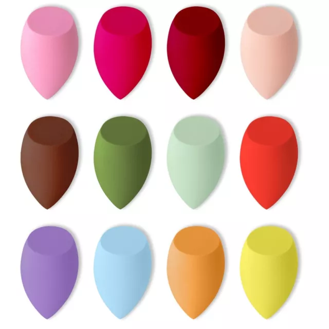 12pcs Makeup Cosmetic Foundation Blender Sponge Puff Assorted Color Latex Free