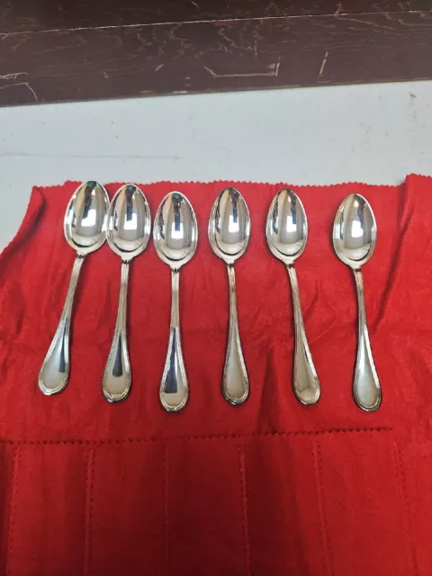 OLRI Italy Silver Plate Tea Spoon Set Of 6 Pcs