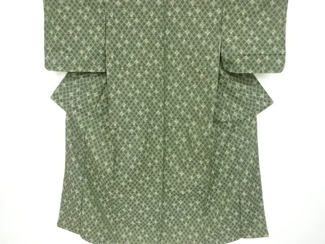 6557924: Japanese Kimono / Antique Kimono / Taisho Roman Style / Woven Flower
