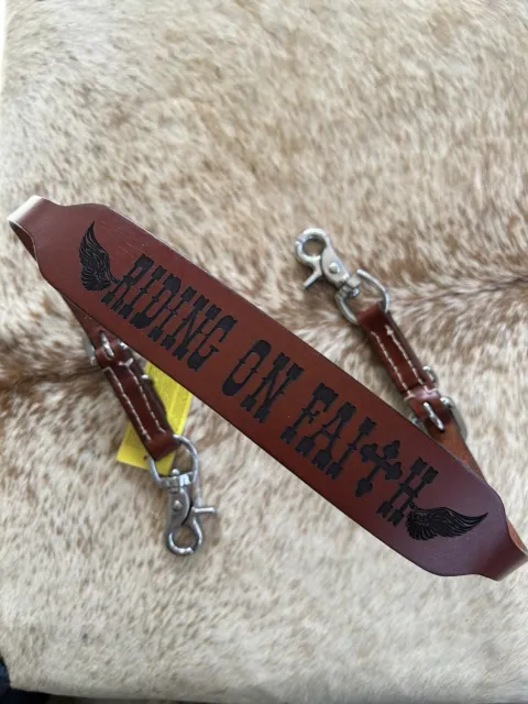 Riding on Faith Leather Western Wither Strap For Breast Collar Tack