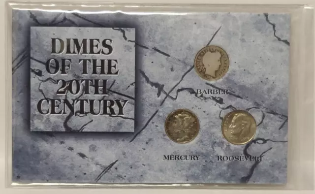 Dimes Of The 20Th Century With Silver Barber And Mercury Dimes