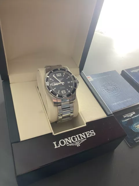 Longines Hydroconquest 41 mm, Schwarz, Taucheruhr, Ref. L3.642.4.56.6 - Full Set