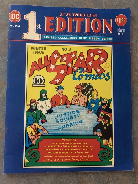 FAMOUS FIRST EDITION F-7, All-Star Comics #3, DC 1975 Blue Ribbon Series