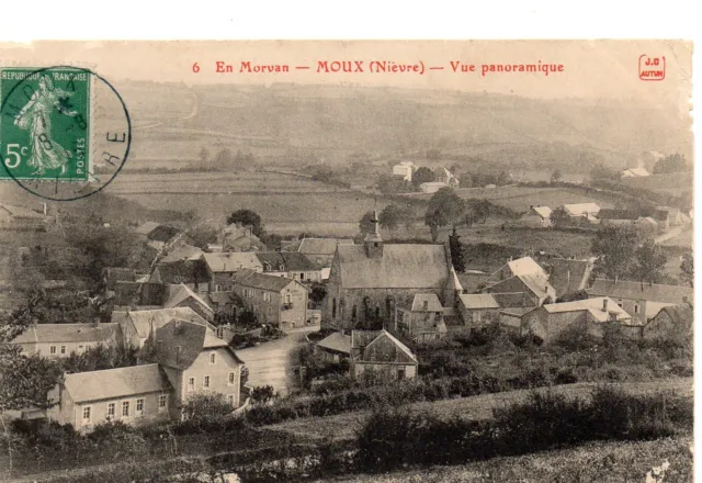 CPA de Moux (58 Nièvre), Vue panoramique, années 1910