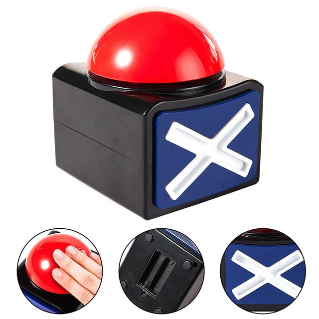Sound Light Alarm Button Quiz ABS Fun Prank Relieve Stress Game Answer Buzzer