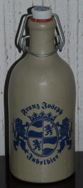 0,5 Liter Bierflasche, Steingut, Franz Joseph Jubelbier, Flasche, leer