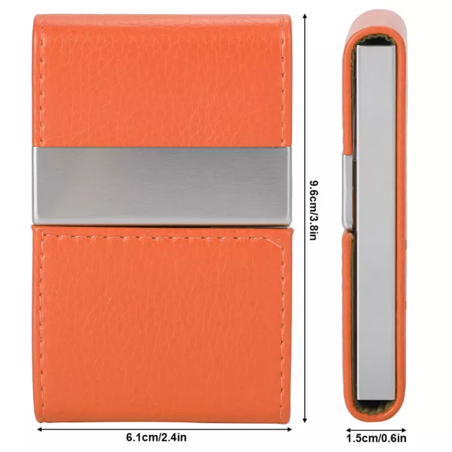 (Orange)Cigarette Holder Cards Storage Case Elegant Color For Keep Your