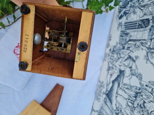 Ancien Metronome Maelzel Musique En Bois Fonctionne 9