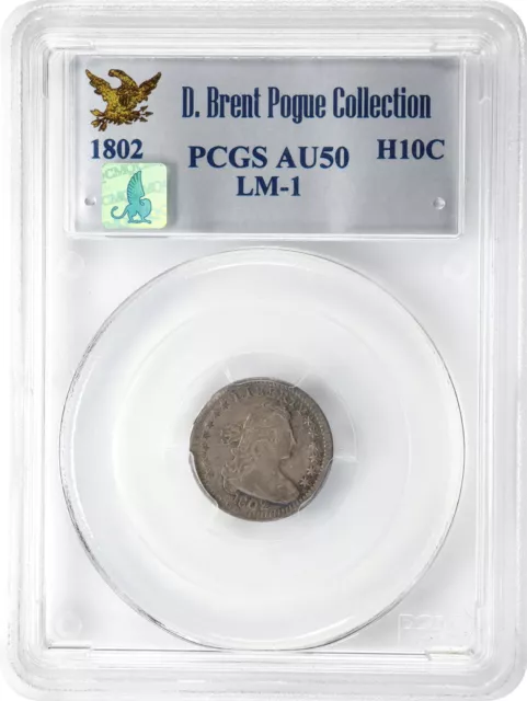 1802 Draped Bust H10C Pcgs Au 50